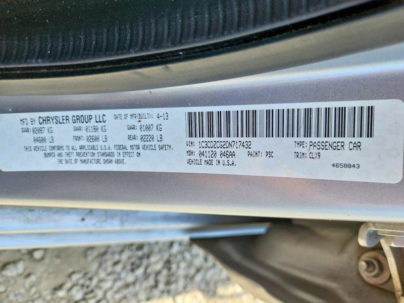Продажа на аукционе авто 2013 Dodge Avenger, vin: 1C3CDZCG2DN717432, номер лота: 53603466