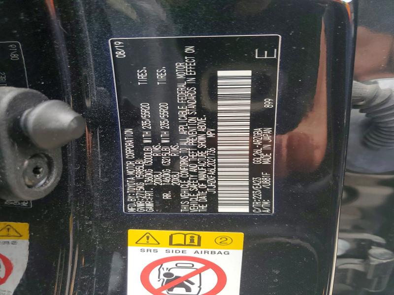 Aukcja sprzedaży 2020 Lexus Rx, vin: JTJHZKFA6L2021736, numer aukcji: 52519796
