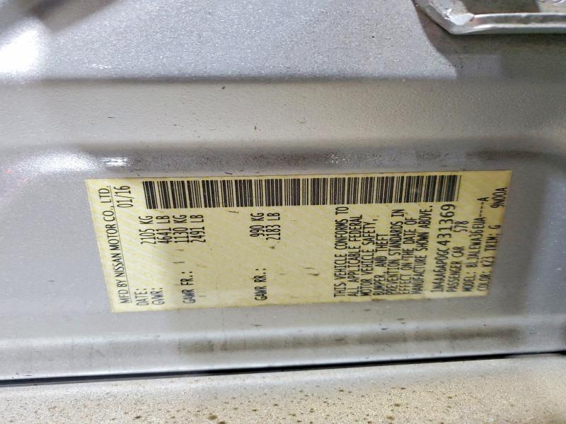 Продажа на аукционе авто 2016 Nissan Maxima, vin: 1N4AA6AP0GC431369, номер лота: 54875766