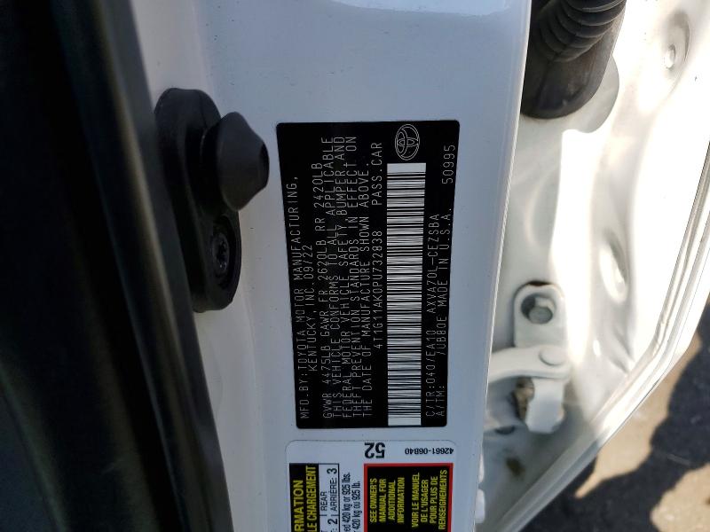 Продажа на аукционе авто 2023 Toyota Camry, vin: 4T1G11AK0PU732838, номер лота: 52500336