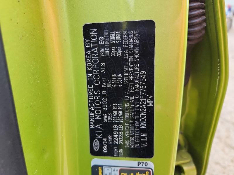 Aukcja sprzedaży 2015 Kia Soul, vin: KNDJN2A21F7767549, numer aukcji: 52967646