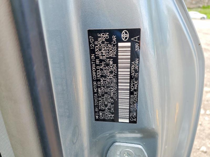 Aukcja sprzedaży 2008 Toyota Yaris, vin: JTDJT923185172284, numer aukcji: 53925516