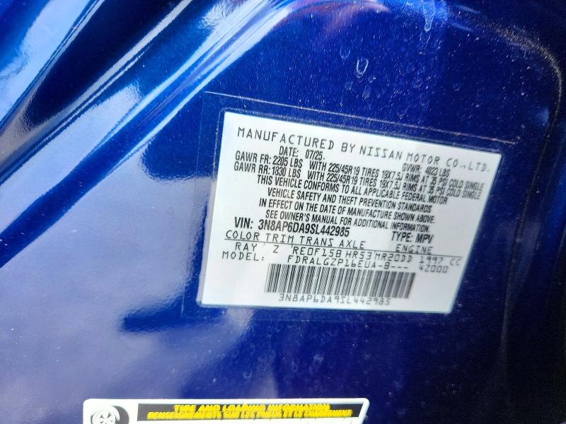Продаж на аукціоні авто 2025 Nissan Kicks, vin: 3N8AP6DA9SL442985, номер лоту: 54510186