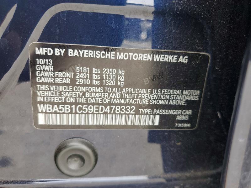 Продажа на аукционе авто 2014 Bmw 535, vin: WBA5B1C59ED478332, номер лота: 41631146