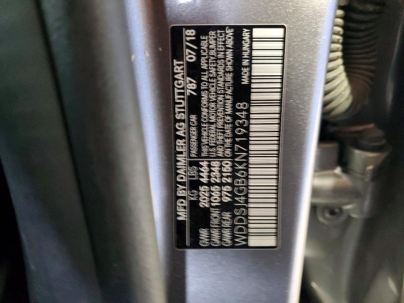 Продажа на аукционе авто 2019 Mercedes-benz Cla, vin: WDDSJ4GB6KN719348, номер лота: 52450616