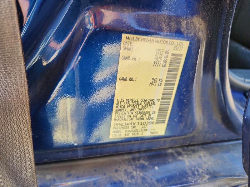 2018 Nissan Altima მანქანა იყიდება აუქციონზე, vin: 1N4AL3AP9JC110396, აუქციონის ნომერი: 54241926
