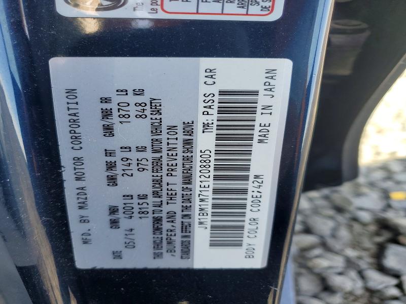 Продаж на аукціоні авто 2014 Mazda 3, vin: JM1BM1M71E1208805, номер лоту: 54885756