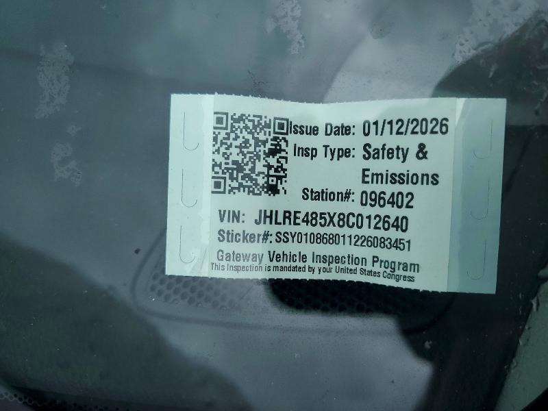 Aukcja sprzedaży 2008 Honda Cr-v, vin: JHLRE485X8C012640, numer aukcji: 53598446