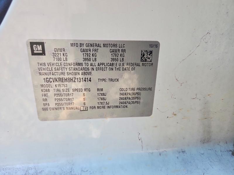 Продаж на аукціоні авто 2017 Chevrolet 1500, vin: 1GCVKREH8HZ131414, номер лоту: 53467816