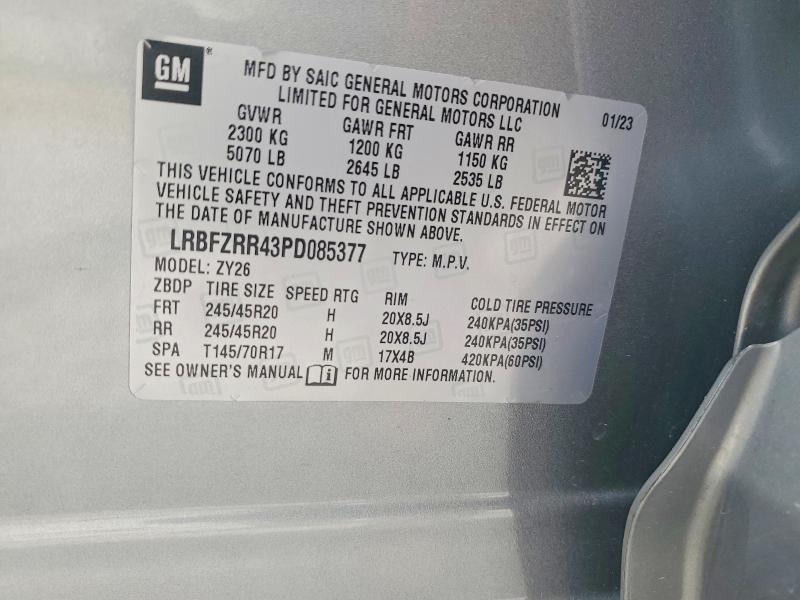 54111256 :رقم المزاد ، LRBFZRR43PD085377 vin ، 2023 Buick Envision مزاد بيع