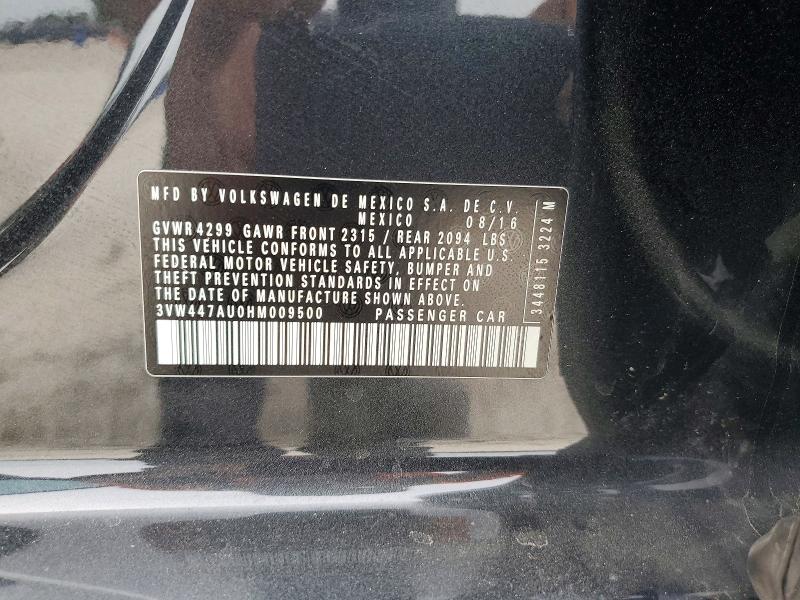 Продаж на аукціоні авто 2017 Volkswagen Gti, vin: 3VW447AU0HM009500, номер лоту: 53874166