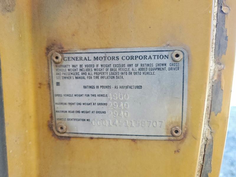52617456 :رقم المزاد ، CCQ1451158707 vin ، 1975 Chev C/k 10 Series مزاد بيع