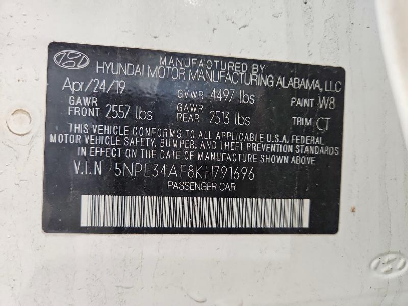 Продажа на аукционе авто 2019 Hyundai Sonata, vin: 5NPE34AF8KH791696, номер лота: 52015036