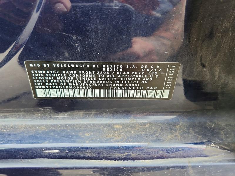 Aukcja sprzedaży 2017 Volkswagen Golf, vin: 3VW217AU1HM066630, numer aukcji: 52568876