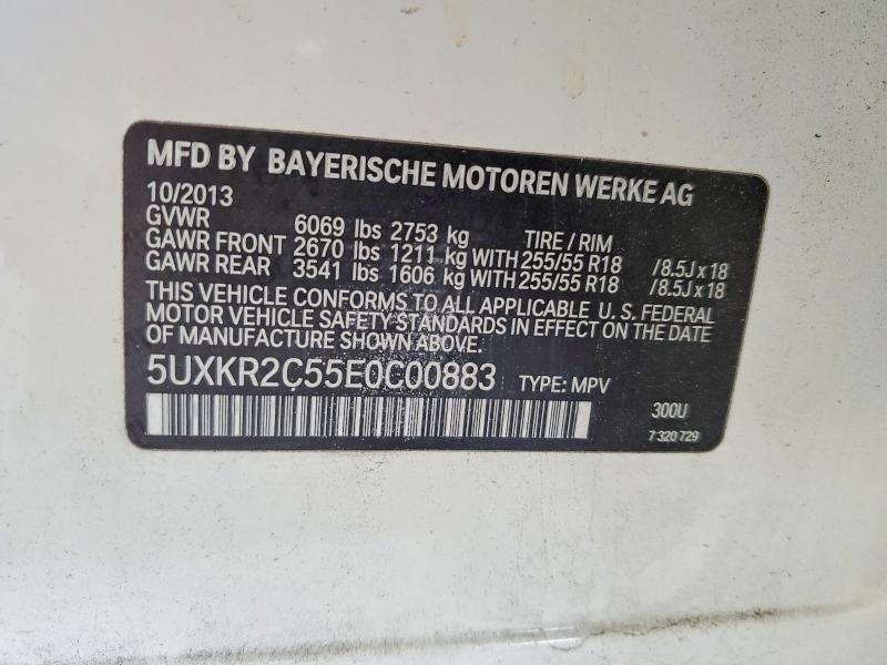 Aukcja sprzedaży 2014 Bmw X5, vin: 5UXKR2C55E0C00883, numer aukcji: 53816016