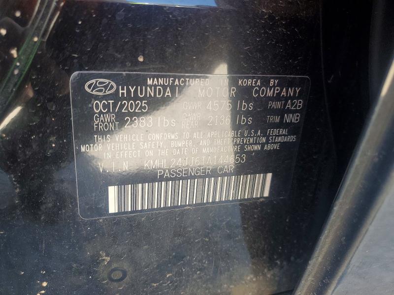 2026 Hyundai Sonata Hybrid მანქანა იყიდება აუქციონზე, vin: KMHL24JJ6TA144653, აუქციონის ნომერი: 53555876