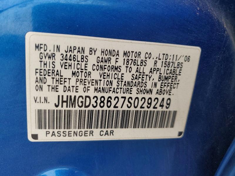 Продажа на аукционе авто 2007 Honda Fit, vin: JHMGD38627S029249, номер лота: 54303616