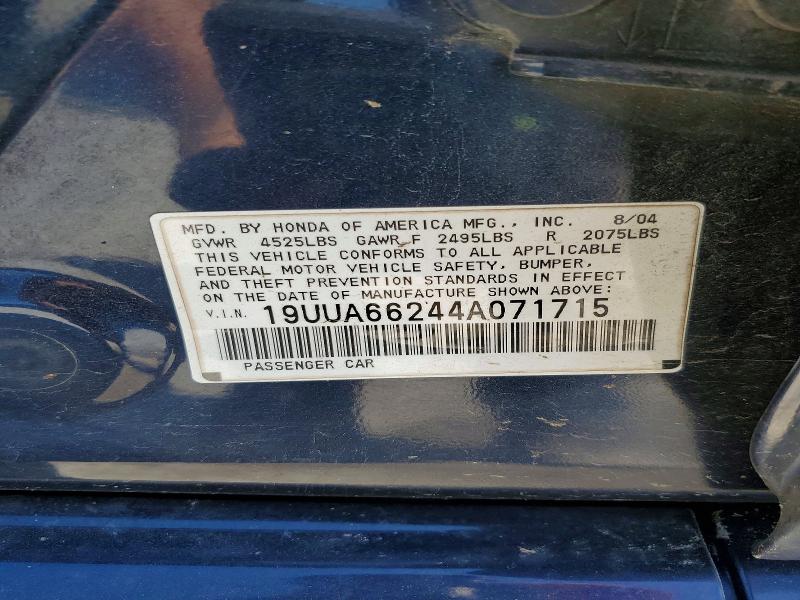 2004 Acura Tl მანქანა იყიდება აუქციონზე, vin: 19UUA66244A071715, აუქციონის ნომერი: 53441016