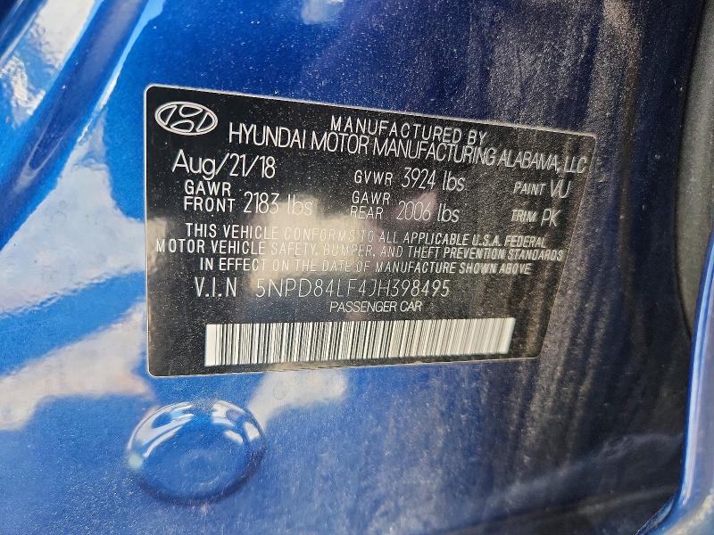 2018 Hyundai Elantra მანქანა იყიდება აუქციონზე, vin: 5NPD84LF4JH398495, აუქციონის ნომერი: 53404006