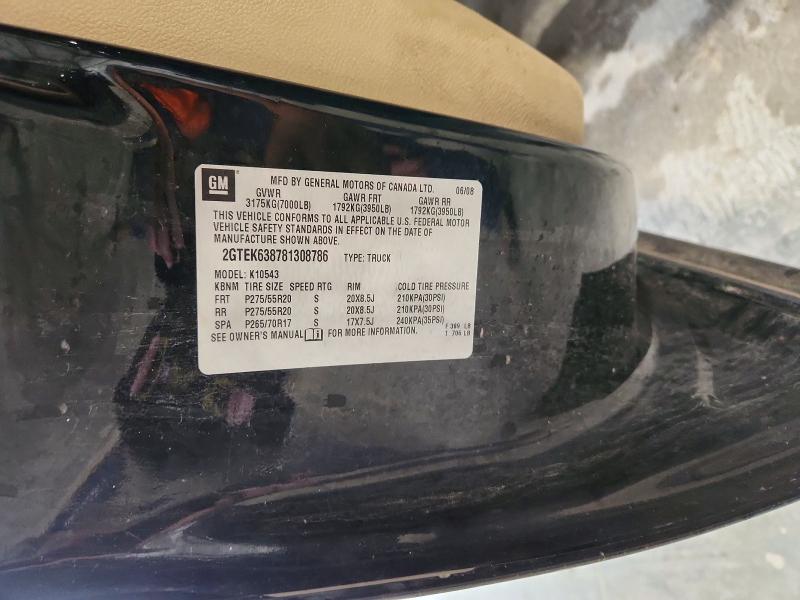 2008 Gmc Sierra 150 მანქანა იყიდება აუქციონზე, vin: 2GTEK638781308786, აუქციონის ნომერი: 55512706