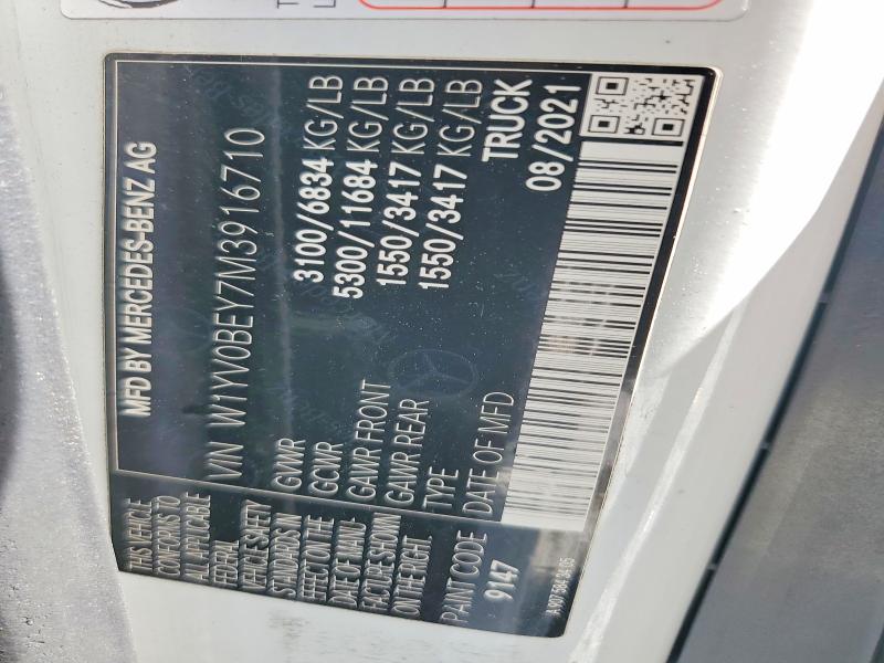 Aukcja sprzedaży 2021 Mercedes-benz Metris, vin: W1YV0BEY7M3916710, numer aukcji: 54883806