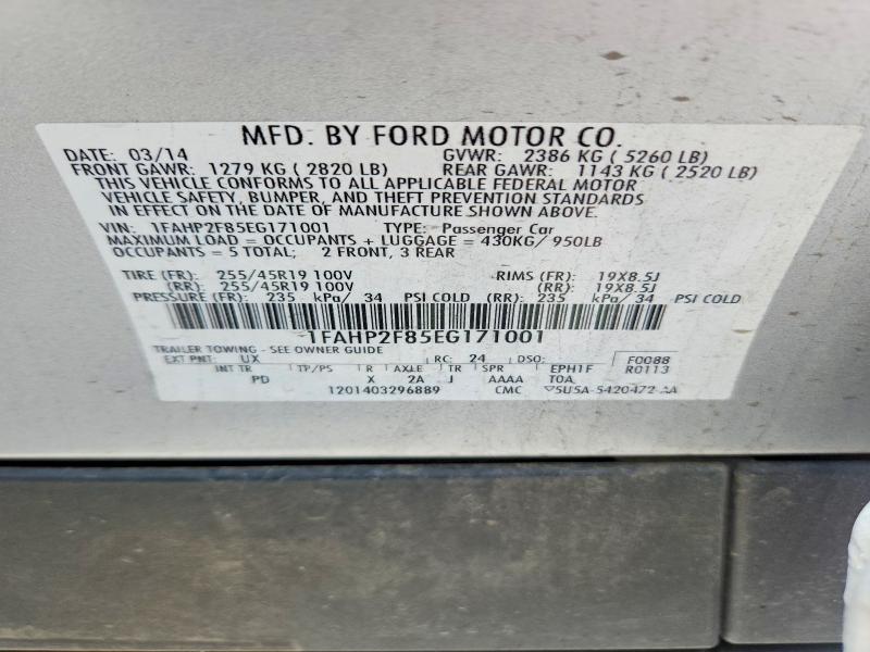 Aukcja sprzedaży 2014 Ford Taurus, vin: 1FAHP2F85EG171001, numer aukcji: 52761986