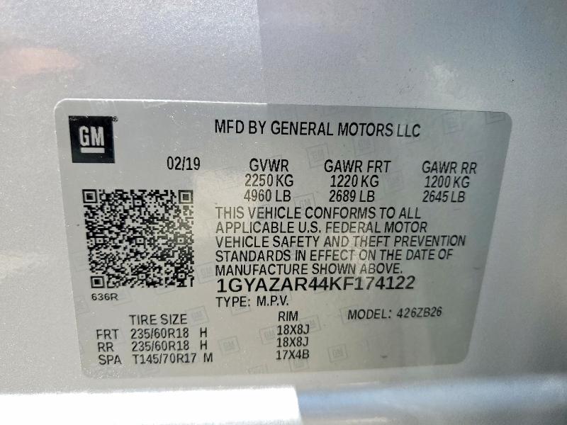 Продажа на аукционе авто 2019 Cadillac Xt4, vin: 1GYAZAR44KF174122, номер лота: 54109186
