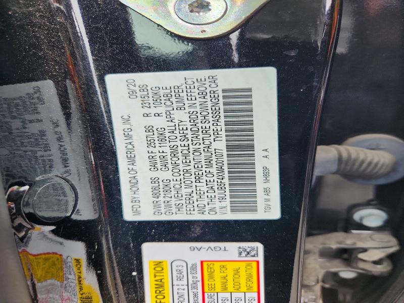 Aukcja sprzedaży 2021 Acura Tlx, vin: 19UUB5F4XMA001077, numer aukcji: 51791086