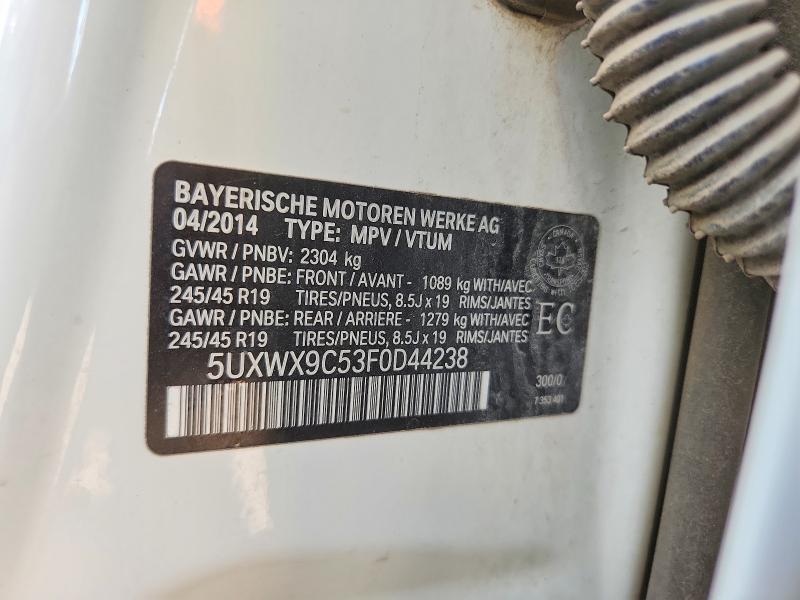 Aukcja sprzedaży 2015 Bmw X3, vin: 5UXWX9C53F0D44238, numer aukcji: 54846886