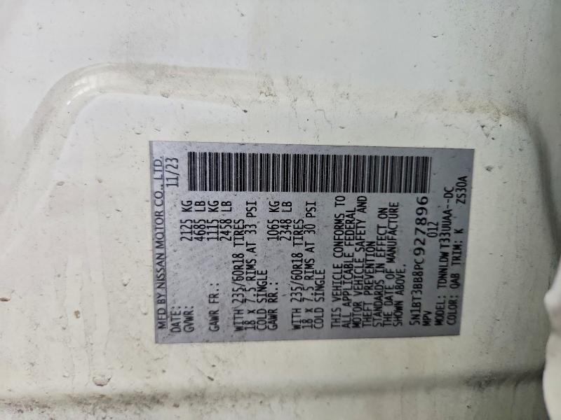 Продажа на аукционе авто 2023 Nissan Rogue, vin: 5N1BT3BB8PC927896, номер лота: 54146596