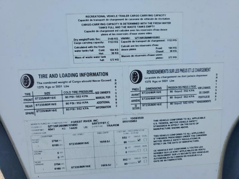 Продажа на аукционе авто 2021 Foresriver Sabre, vin: 5ZT3SR2B0M6105892, номер лота: 53737516