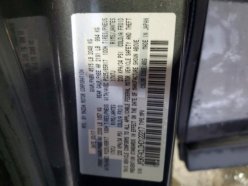 Aukcja sprzedaży 2017 Mazda Cx-5, vin: JM3KFACL0H0122217, numer aukcji: 54187576