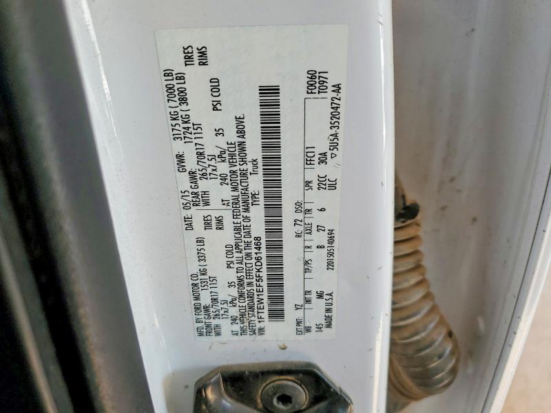 2015 Ford F150 მანქანა იყიდება აუქციონზე, vin: 1FTEW1EF5FKD61468, აუქციონის ნომერი: 52450896