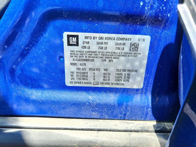 Продажа на аукционе авто 2017 Buick Encore, vin: KL4CJASB9HB091620, номер лота: 52999386