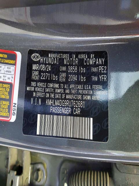 54441506 :رقم المزاد ، KMHLM4DG9RU762681 vin ، 2024 Hyundai Elantra مزاد بيع