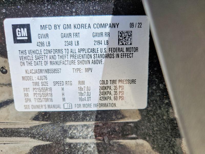 Aukcja sprzedaży 2022 Buick Encore, vin: KL4CJASM1NB558557, numer aukcji: 54342636