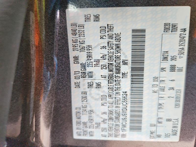 Продаж на аукціоні авто 2013 Ford Escape, vin: 1FMCU9J9XDUC66624, номер лоту: 54193786