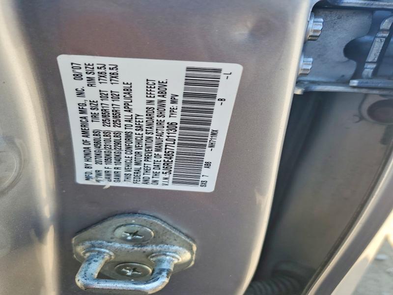 Aukcja sprzedaży 2007 Honda Cr-v, vin: 5J6RE48577L011306, numer aukcji: 54261566