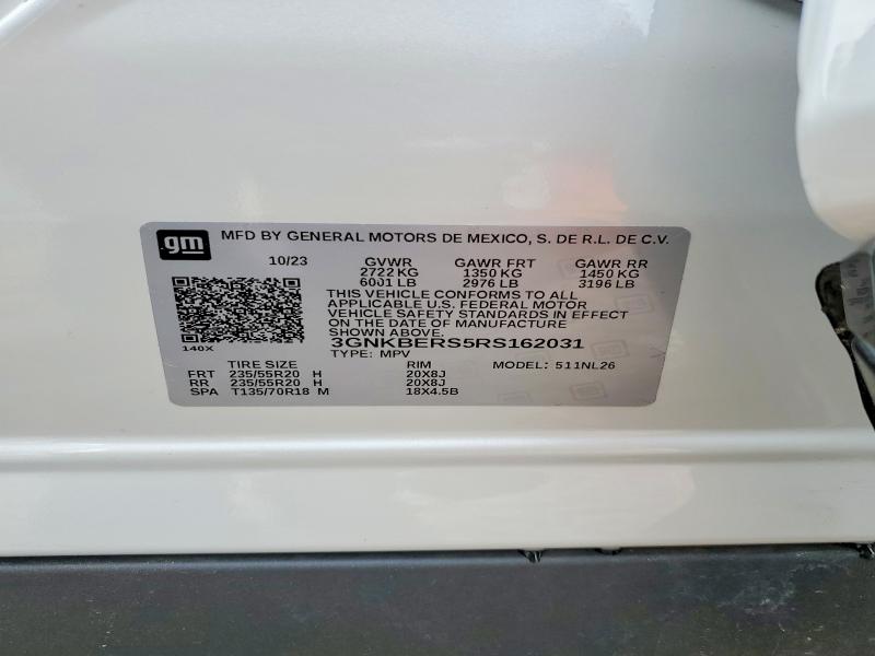 Продажа на аукционе авто 2024 Chevrolet Blazer, vin: 3GNKBERS5RS162031, номер лота: 55015946