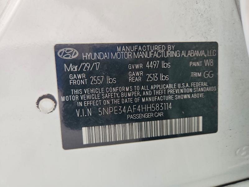 Продажа на аукционе авто 2017 Hyundai Sonata, vin: 5NPE34AF4HH583114, номер лота: 54277016