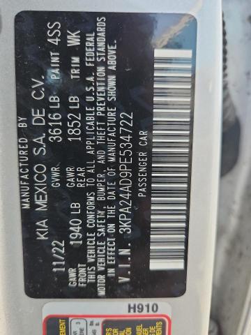 55104366 :رقم المزاد ، 3KPA24AD9PE534722 vin ، 2023 Kia Rio مزاد بيع