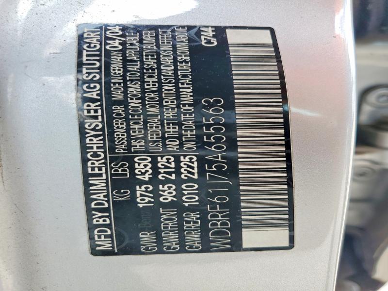 Продажа на аукционе авто 2005 Mercedes-benz Cla, vin: WDBRF61J75A655563, номер лота: 54732676