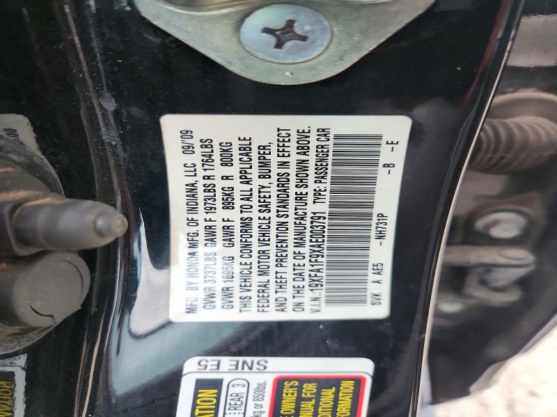 Aukcja sprzedaży 2010 Honda Civic, vin: 19XFA1F9XAE003791, numer aukcji: 54715026