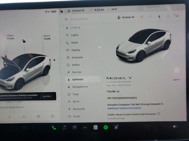 Продаж на аукціоні авто 2023 Tesla Model Y, vin: 7SAYGDEE0PA114523, номер лоту: 53700476