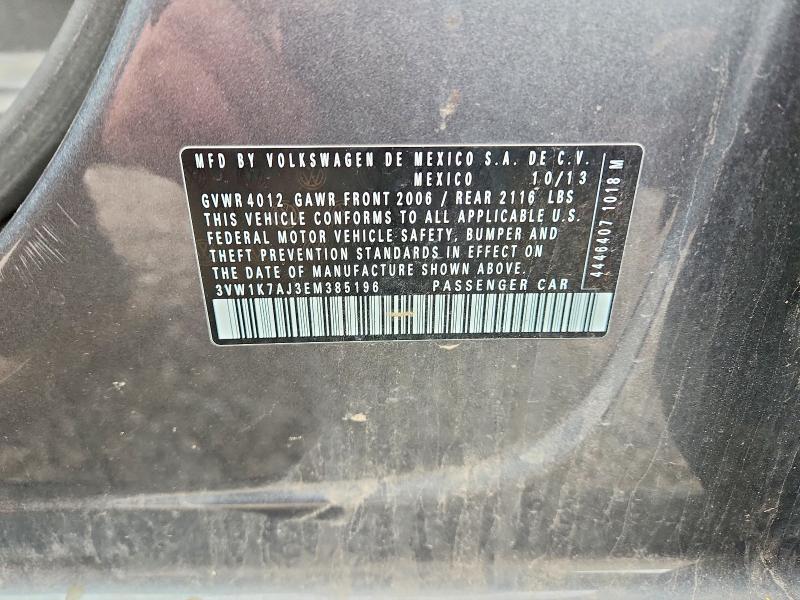 Продаж на аукціоні авто 2014 Volkswagen Jetta, vin: 3VW1K7AJ3EM385196, номер лоту: 51829016