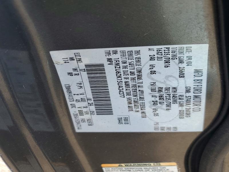 Aukcja sprzedaży 2005 Ford Explorer, vin: 1FMZU62K15UA34277, numer aukcji: 54757396