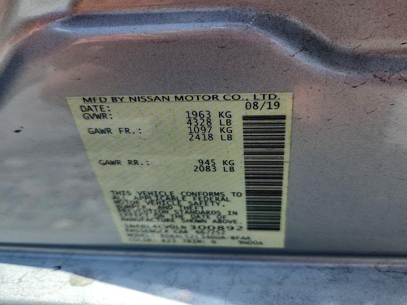 54685656 :رقم المزاد ، 1N4BL4CV0LN300892 vin ، 2020 Nissan Altima مزاد بيع