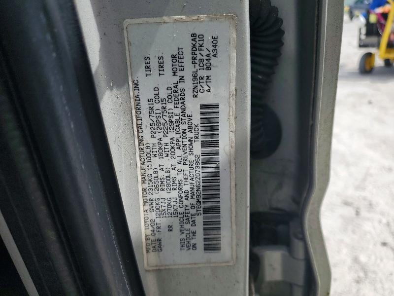Aukcja sprzedaży 2002 Toyota Tacoma, vin: 5TEGM92N62Z073862, numer aukcji: 54810436