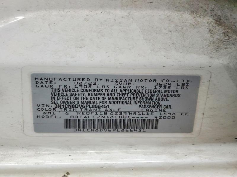 Продажа на аукционе авто 2023 Nissan Versa, vin: 3N1CN8DV6PL866451, номер лота: 53763796