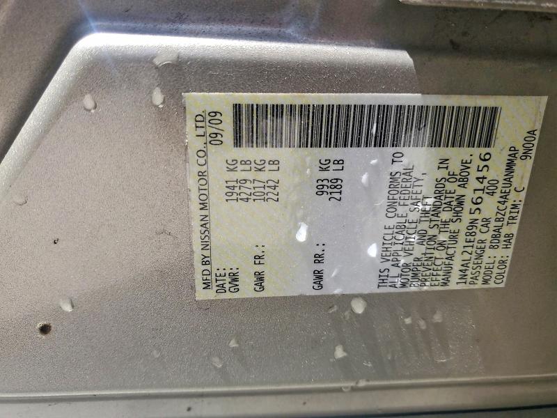 54230306 :رقم المزاد ، 1N4AL21E89N561456 vin ، 2009 Nissan Altima مزاد بيع